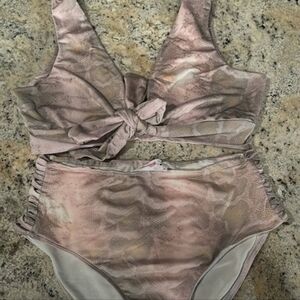 Snake Print Bikini Bikini Set Used